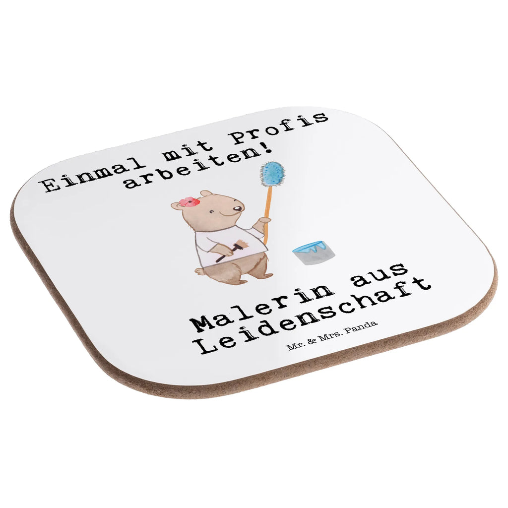 Square coaster Painter Passion breakfast, glass coasters, party, Coasters, gifts, gift, presents, gift idea, best, farewell gift, passing exam, anniversary, retirement, promotion, job start, sayings, funny, profession