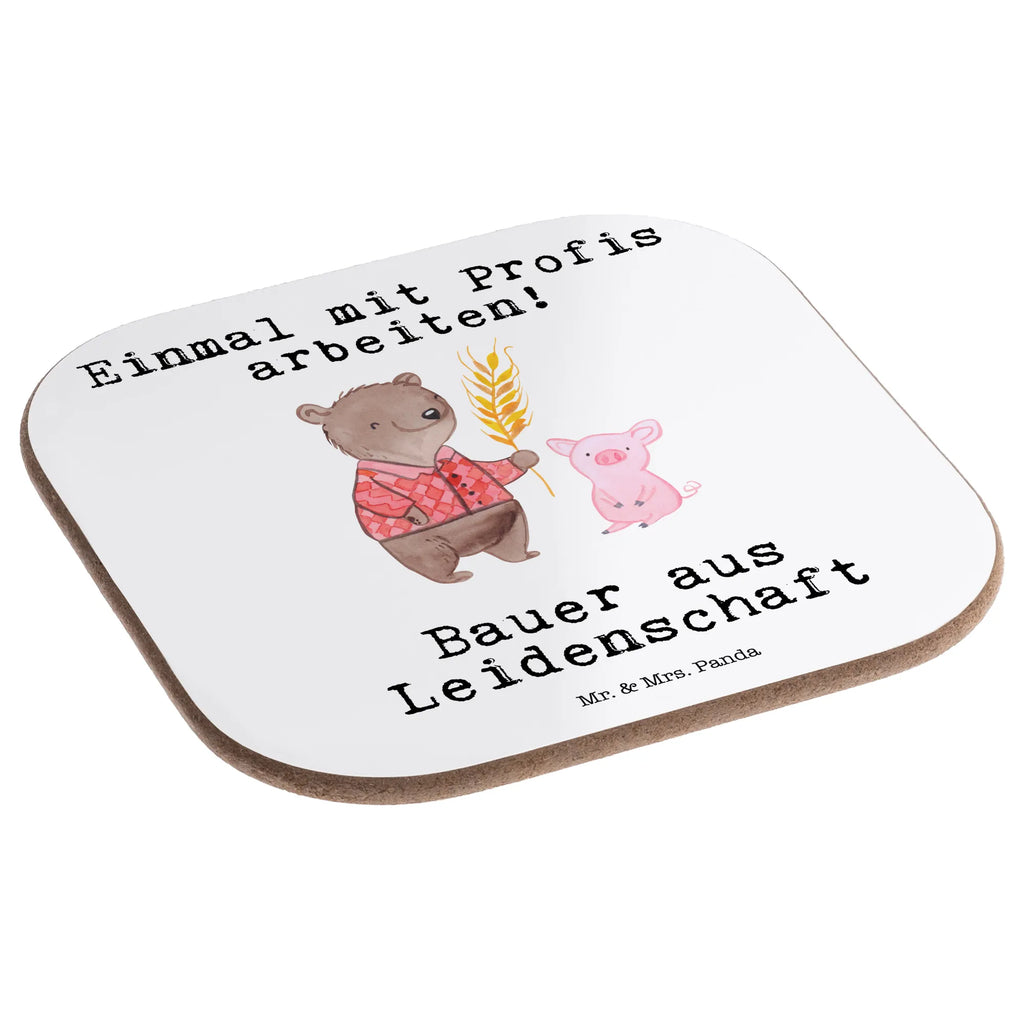 Square coaster Farmer passion gifts, party, breakfast, gift, Coasters, presents, glass coasters, gift idea, best, farewell gift, passing exam, anniversary, retirement, promotion, job start, sayings, funny, profession