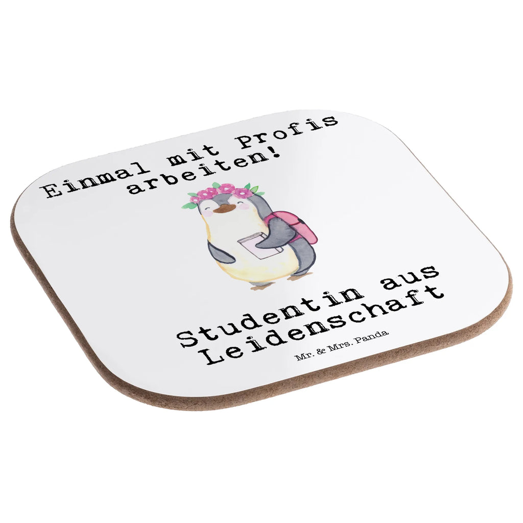 Square coaster female student Passion breakfast, glass coasters, gift, presents, gifts, party, Coasters, gift idea, best, farewell gift, passing exam, anniversary, retirement, promotion, job start, sayings, funny, profession
