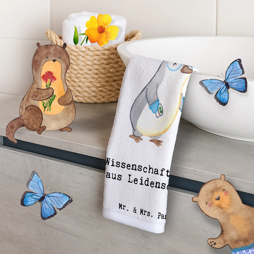 Guest towel female scientist Passion Guest towel, towel, 50 x 30, guest towels, hand towels, gift, gift idea, best, farewell gift, passing exam, anniversary, retirement, promotion, job start, sayings, funny, profession