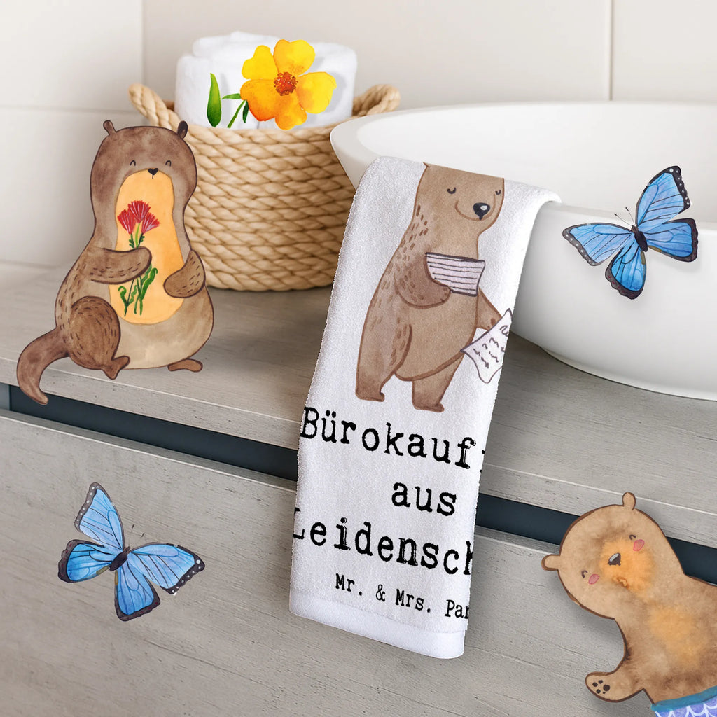 Guest towel Office Clerk Passion Guest towel, hand towels, towel, guest towels, 50 x 30, gift, gift idea, best, farewell gift, passing exam, anniversary, retirement, promotion, job start, sayings, funny, profession