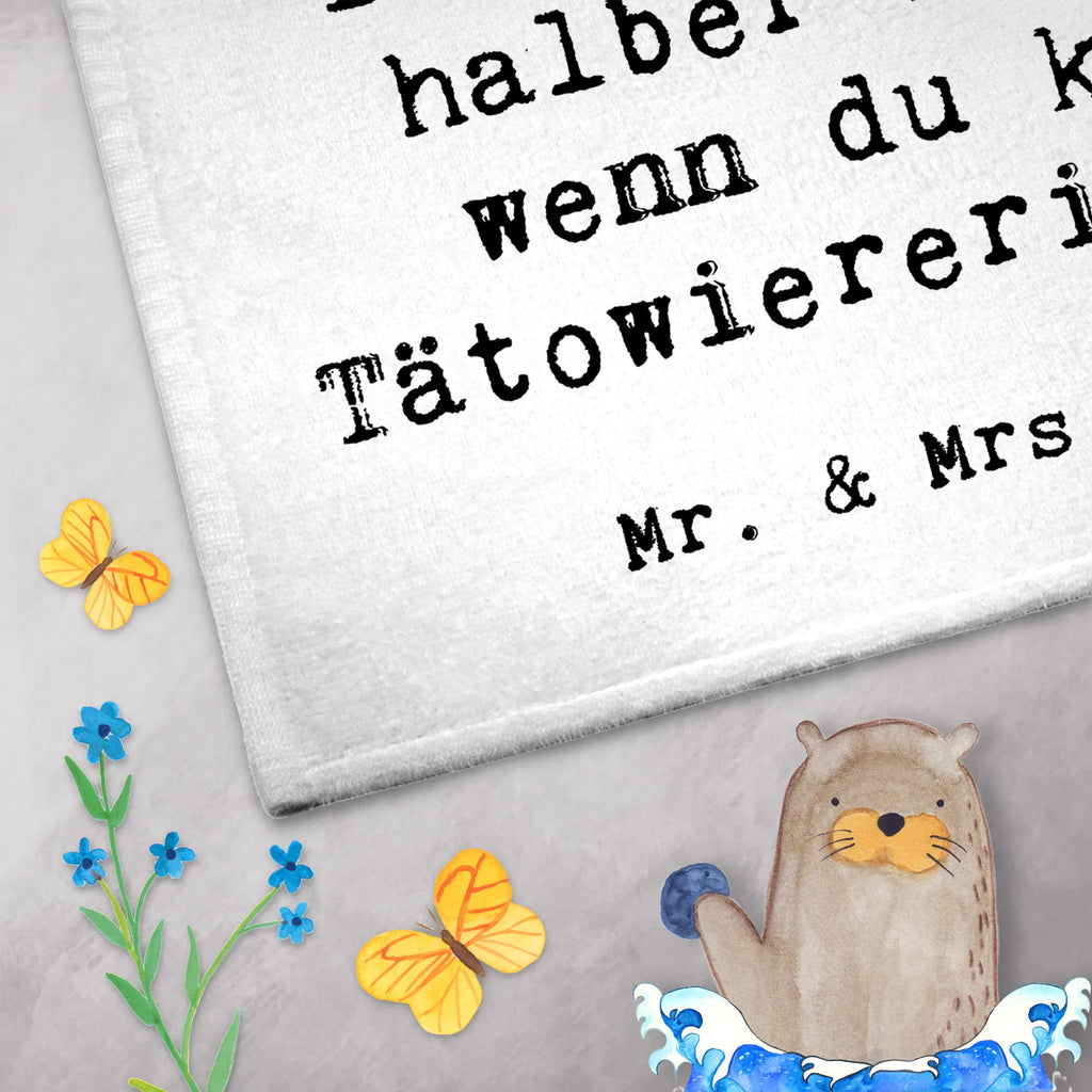 Ręcznik dla gości Tatuażystka serce Zawód, Wykształcenie, Jubileusz, Pożegnanie, Emerytura, Kolega, Koleżanka, Prezent, Dawać, Pracownik, Współpracownik, Firma, Dziękuję, Dziękuję bardzo