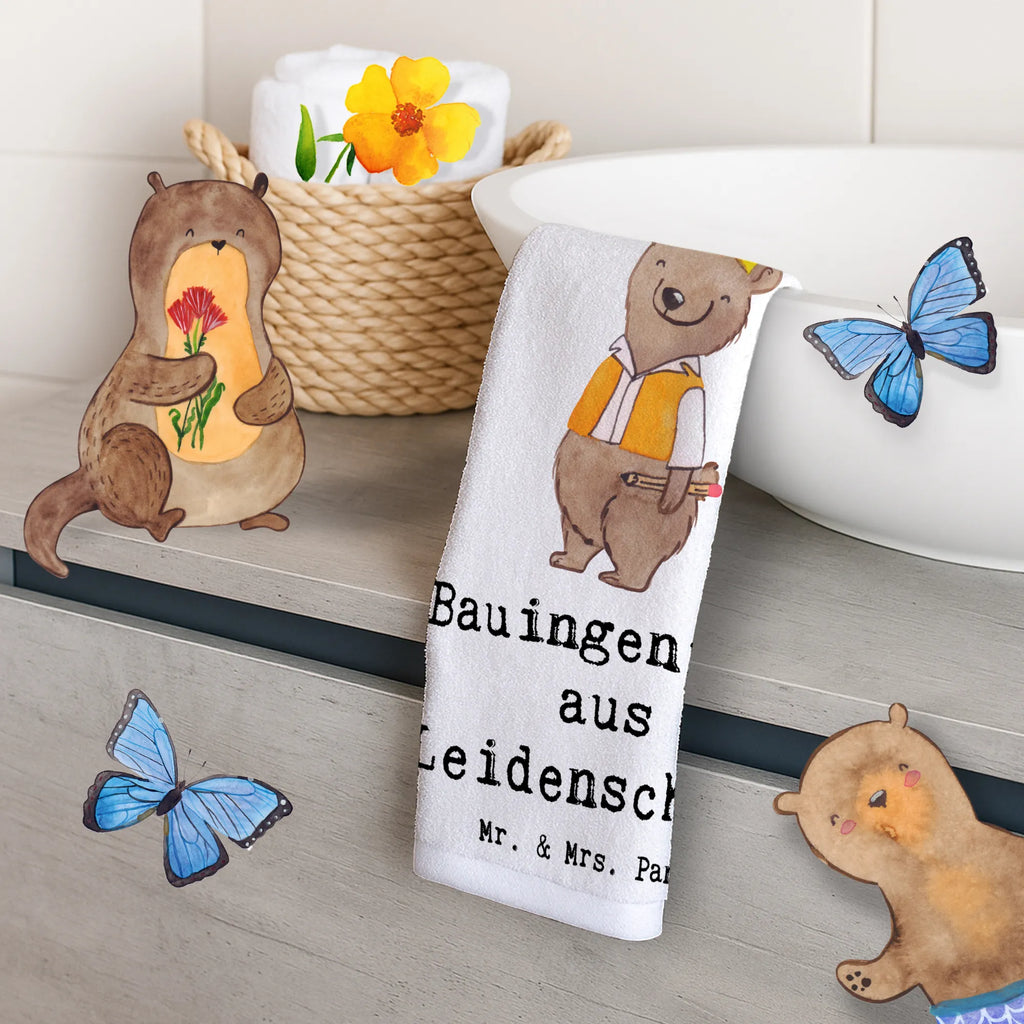 Ręcznik dla gości inżynier budownictwa pasja Zawód, Wykształcenie, Jubileusz, Pożegnanie, Emerytura, Kolega, Koleżanka, Prezent, Dawać, Pracownik, Współpracownik, Firma, Dziękuję, Dziękuję bardzo