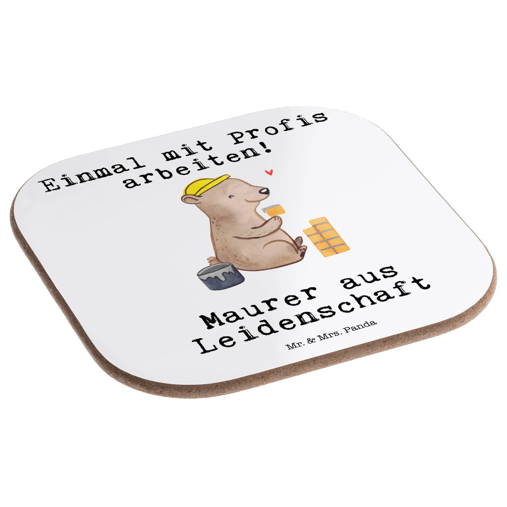 Square coaster bricklayer Passion gift, presents, glass coasters, breakfast, gifts, party, Coasters, gift idea, best, farewell gift, passing exam, anniversary, retirement, promotion, job start, sayings, funny, profession
