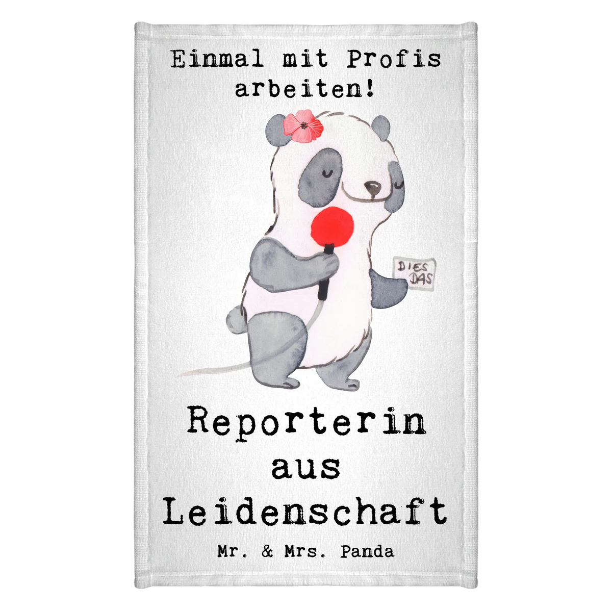 Ręcznik dla gości reporterka pasja Zawód, Wykształcenie, Jubileusz, Pożegnanie, Emerytura, Kolega, Koleżanka, Prezent, Dawać, Pracownik, Współpracownik, Firma, Dziękuję, Dziękuję bardzo