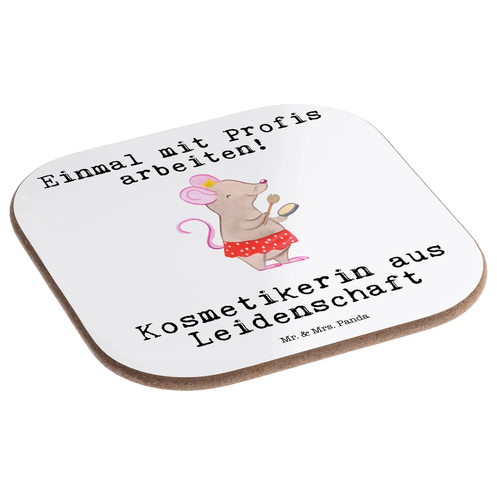 Square coaster beautician Passion gift, gifts, party, Coasters, presents, glass coasters, breakfast, gift idea, best, farewell gift, passing exam, anniversary, retirement, promotion, job start, sayings, funny, profession