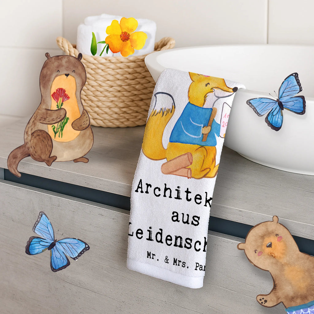 Ręcznik dla gości architektka Pasja Zawód, Wykształcenie, Jubileusz, Pożegnanie, Emerytura, Kolega, Koleżanka, Prezent, Dawać, Pracownik, Współpracownik, Firma, Dziękuję, Dziękuję bardzo