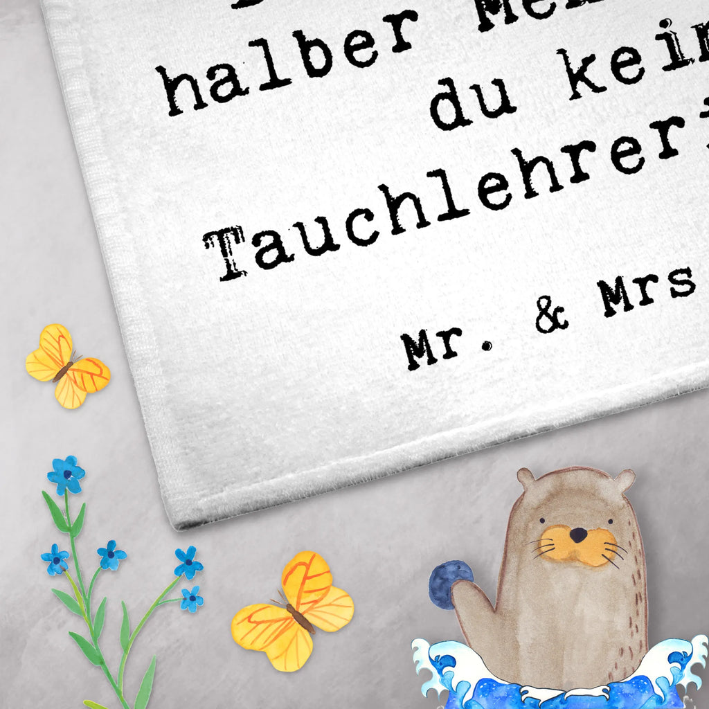 Guest towel Dive Instructor Heart guest towels, hand towels, Guest towel, towel, 50 x 30, gift, gift idea, best, farewell gift, passing exam, anniversary, retirement, promotion, job start, sayings, funny, profession