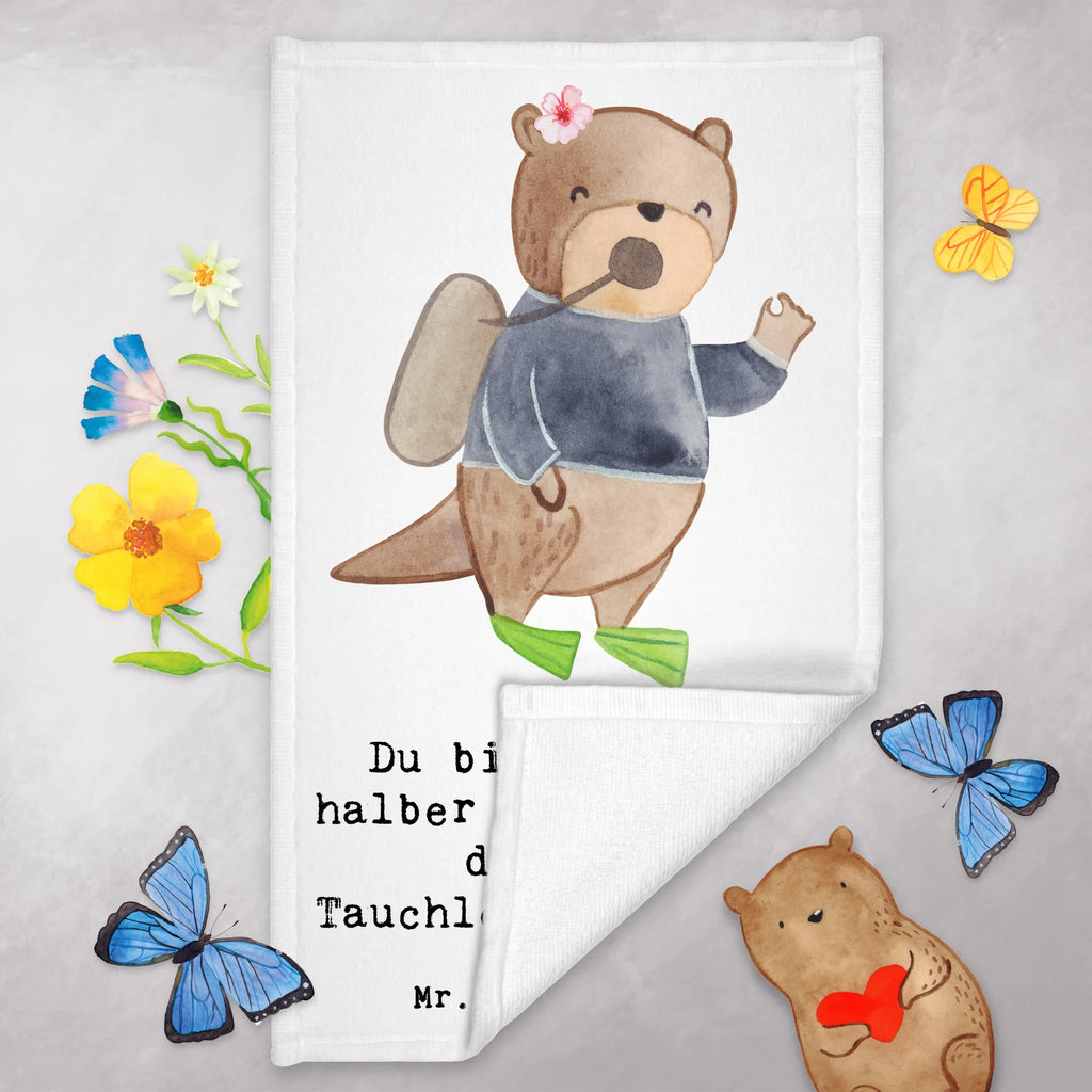 Guest towel Dive Instructor Heart guest towels, hand towels, Guest towel, towel, 50 x 30, gift, gift idea, best, farewell gift, passing exam, anniversary, retirement, promotion, job start, sayings, funny, profession