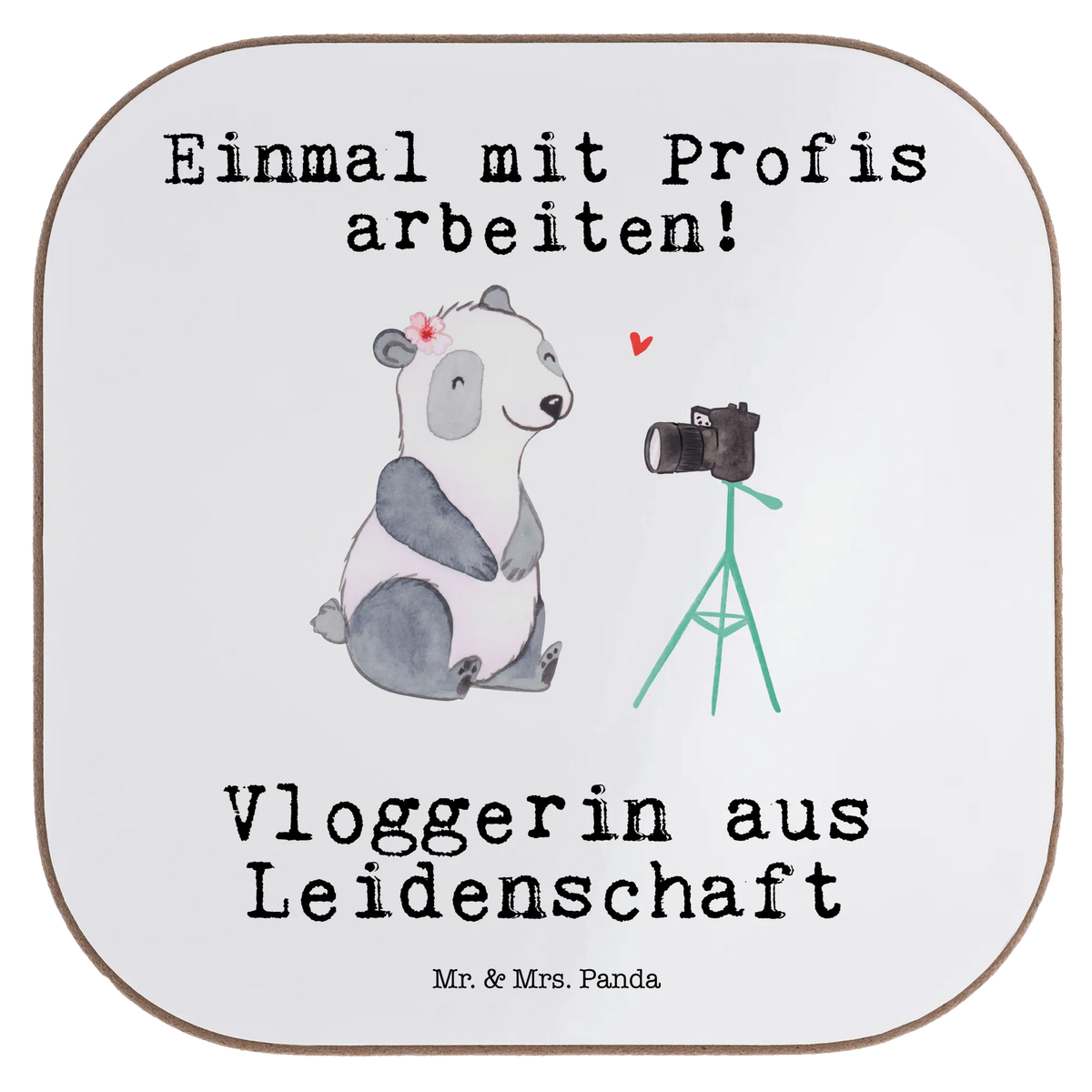 Square coaster vlogger Passion presents, glass coasters, party, breakfast, gift, gifts, Coasters, gift idea, best, farewell gift, passing exam, anniversary, retirement, promotion, job start, sayings, funny, profession