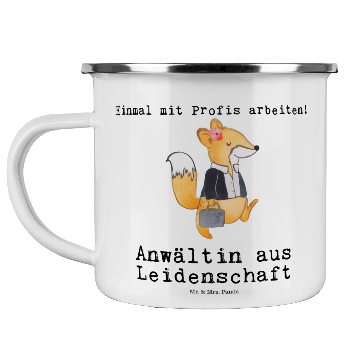 Kempingowy kubek emaliowany adwokatka Pasja Zawód, Wykształcenie, Jubileusz, Pożegnanie, Emerytura, Kolega, Koleżanka, Prezent, Dawać, Pracownik, Współpracownik, Firma, Dziękuję, Dziękuję bardzo