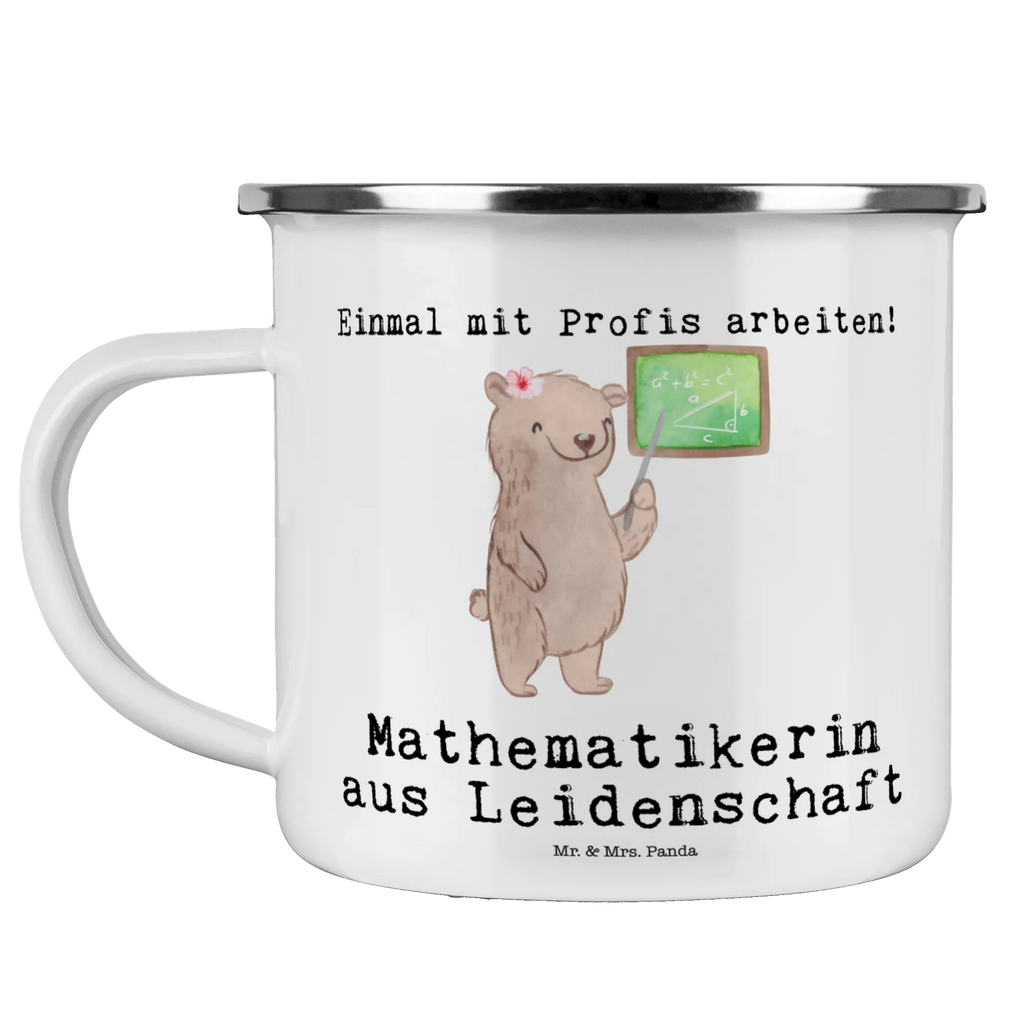 Kempingowy kubek emaliowany matematyczka pasja Zawód, Wykształcenie, Jubileusz, Pożegnanie, Emerytura, Kolega, Koleżanka, Prezent, Dawać, Pracownik, Współpracownik, Firma, Dziękuję, Dziękuję bardzo