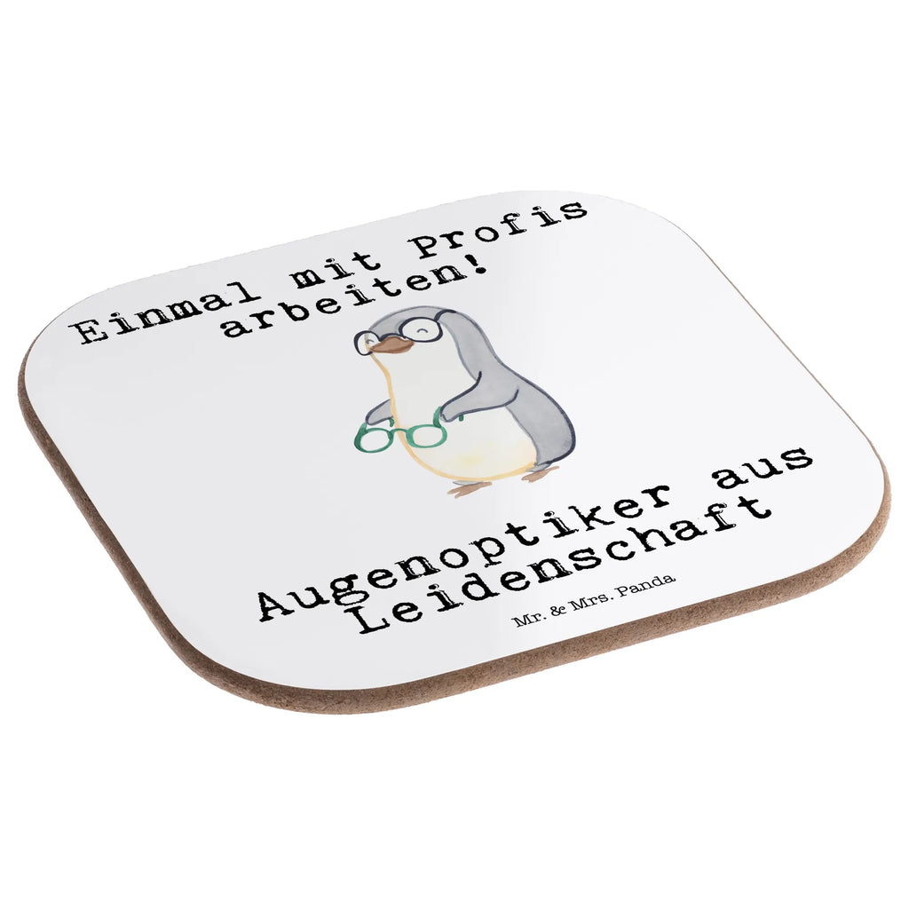 Square coaster Optician Passion breakfast, glass coasters, gift, party, Coasters, gifts, presents, gift idea, best, farewell gift, passing exam, anniversary, retirement, promotion, job start, sayings, funny, profession