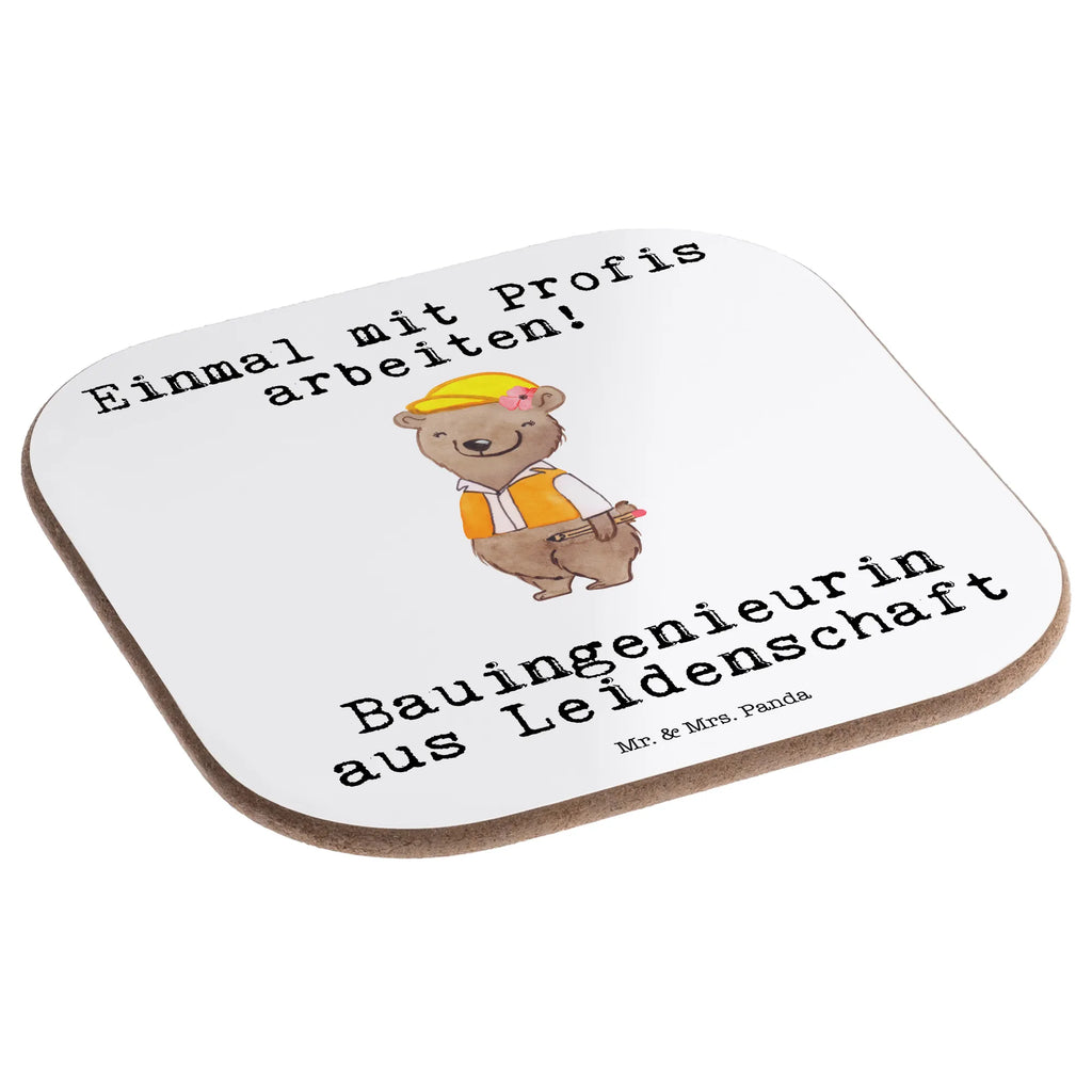 Square coaster female civil engineer passion presents, party, breakfast, glass coasters, gifts, Coasters, gift, gift idea, best, farewell gift, passing exam, anniversary, retirement, promotion, job start, sayings, funny, profession