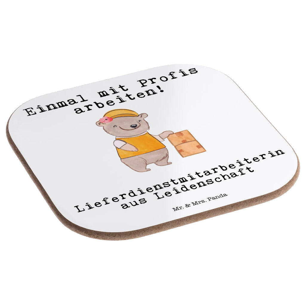 Square coaster Delivery service worker Passion party, breakfast, gift, Coasters, presents, gifts, glass coasters, gift idea, best, farewell gift, passing exam, anniversary, retirement, promotion, job start, sayings, funny, profession