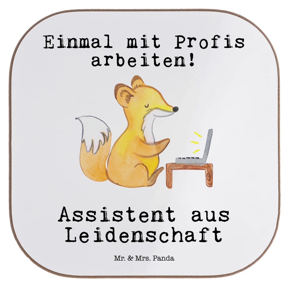 Square coaster Assistant Passion gifts, party, gift, glass coasters, Coasters, breakfast, presents, gift idea, best, farewell gift, passing exam, anniversary, retirement, promotion, job start, sayings, funny, profession