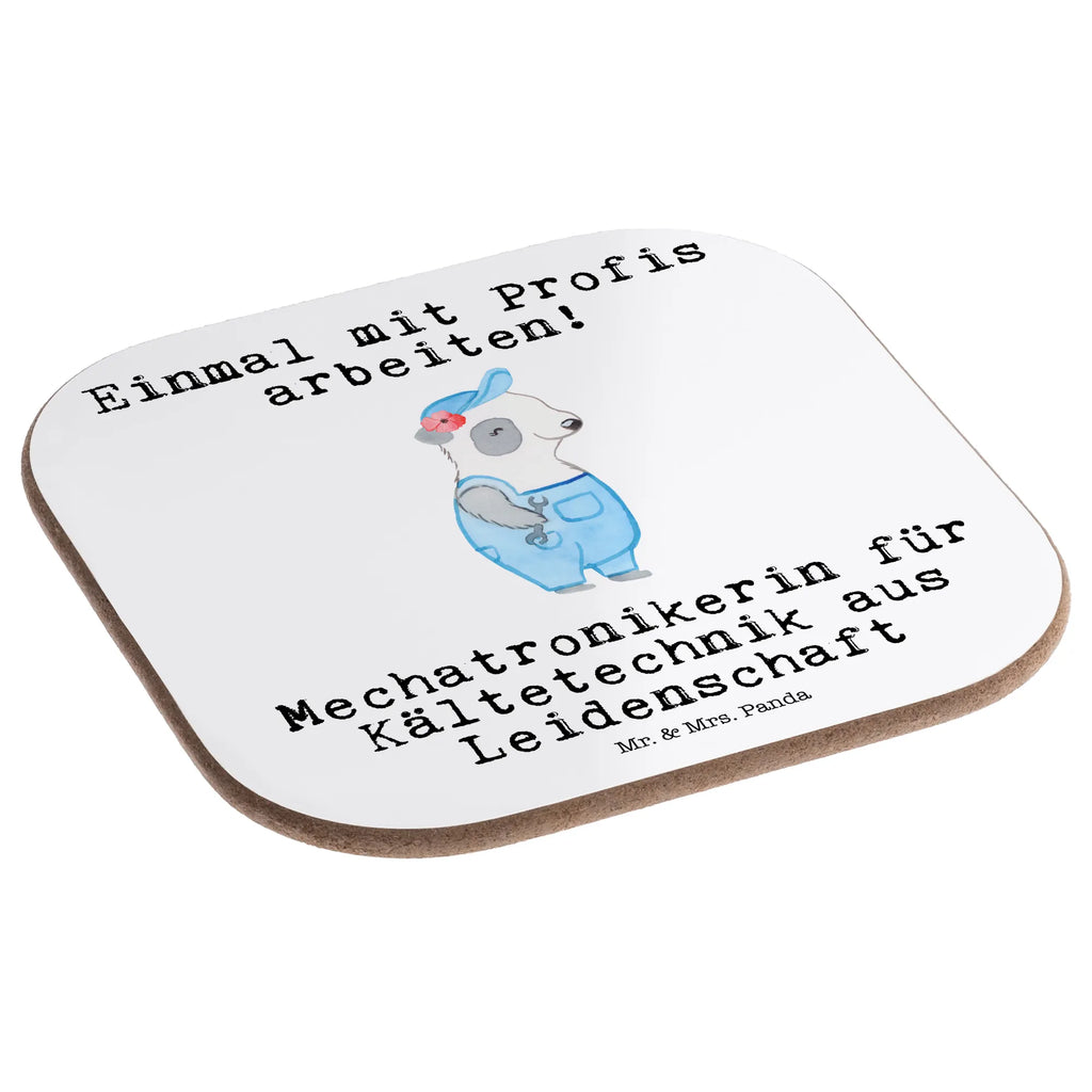 Square coaster Mechatronic Technician for Refrigeration Technology Passion breakfast, party, gifts, gift, glass coasters, presents, Coasters, gift idea, best, farewell gift, passing exam, anniversary, retirement, promotion, job start, sayings, funny, profession