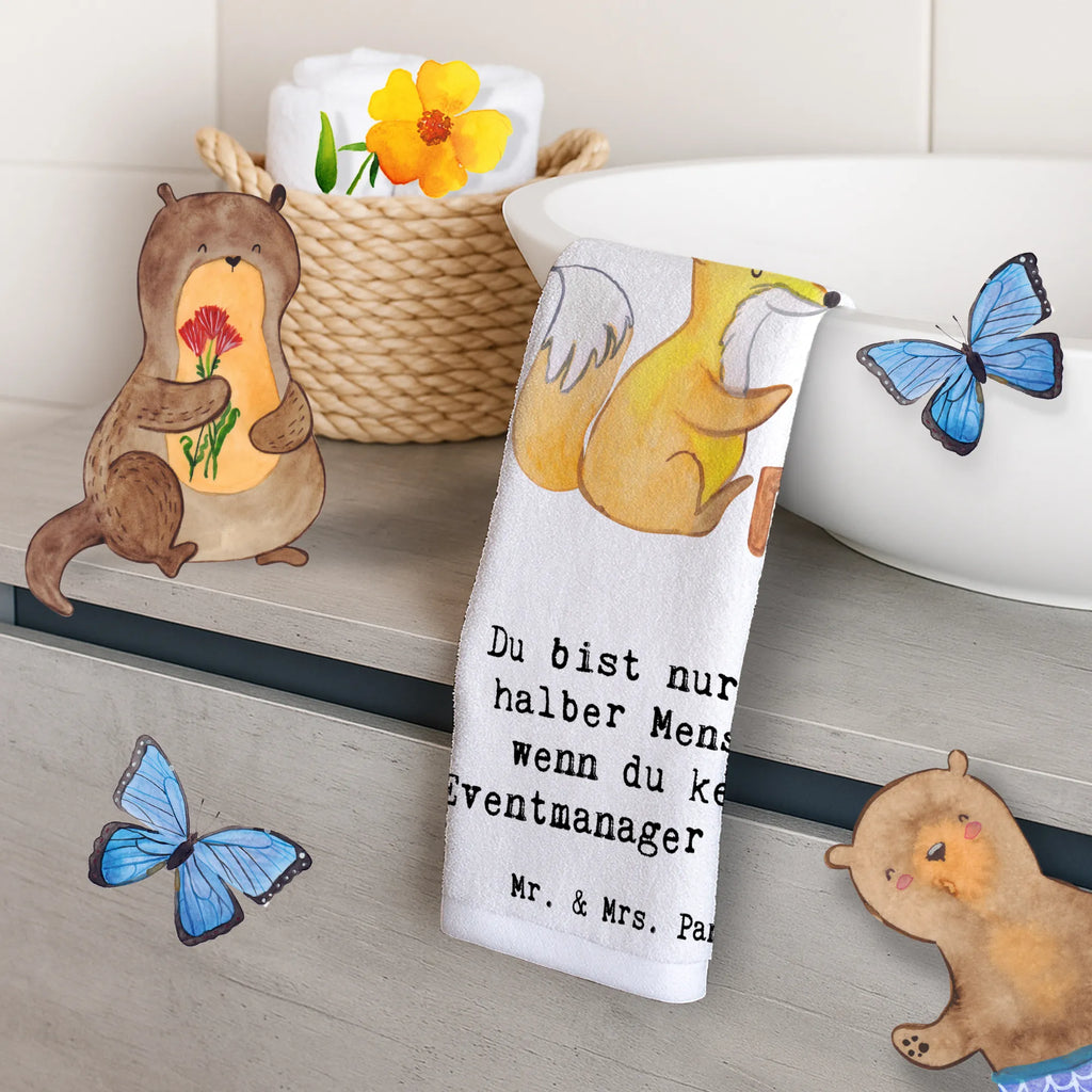 Guest towel Event manager heart 50 x 30, hand towels, towel, Guest towel, guest towels, gift, gift idea, best, farewell gift, passing exam, anniversary, retirement, promotion, job start, sayings, funny, profession