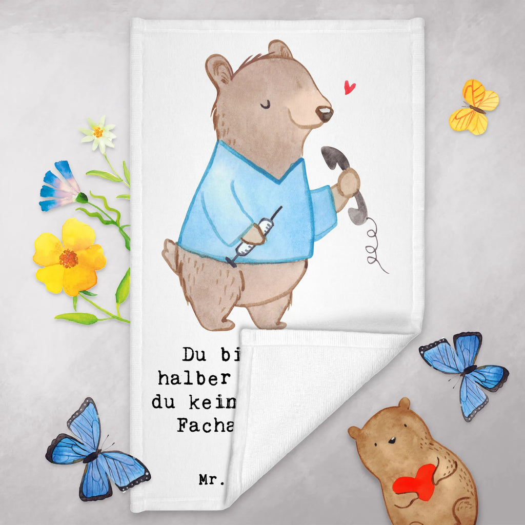 Ręcznik dla gości asystent medyczny serce Zawód, Wykształcenie, Jubileusz, Pożegnanie, Emerytura, Kolega, Koleżanka, Prezent, Dawać, Pracownik, Współpracownik, Firma, Dziękuję, Dziękuję bardzo