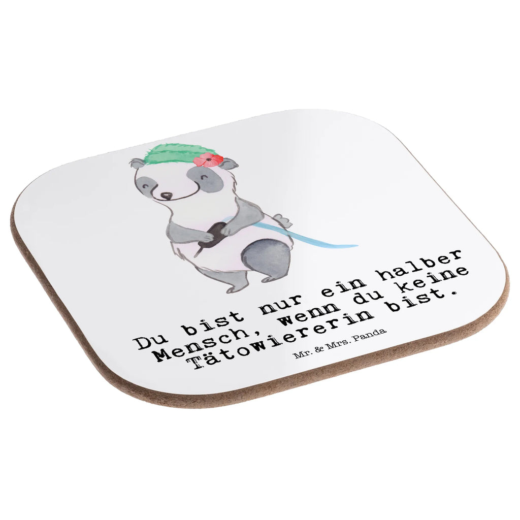 Square coaster Tattoo Artist Heart gift, Coasters, breakfast, party, presents, gifts, glass coasters, gift idea, best, farewell gift, passing exam, anniversary, retirement, promotion, job start, sayings, funny, profession