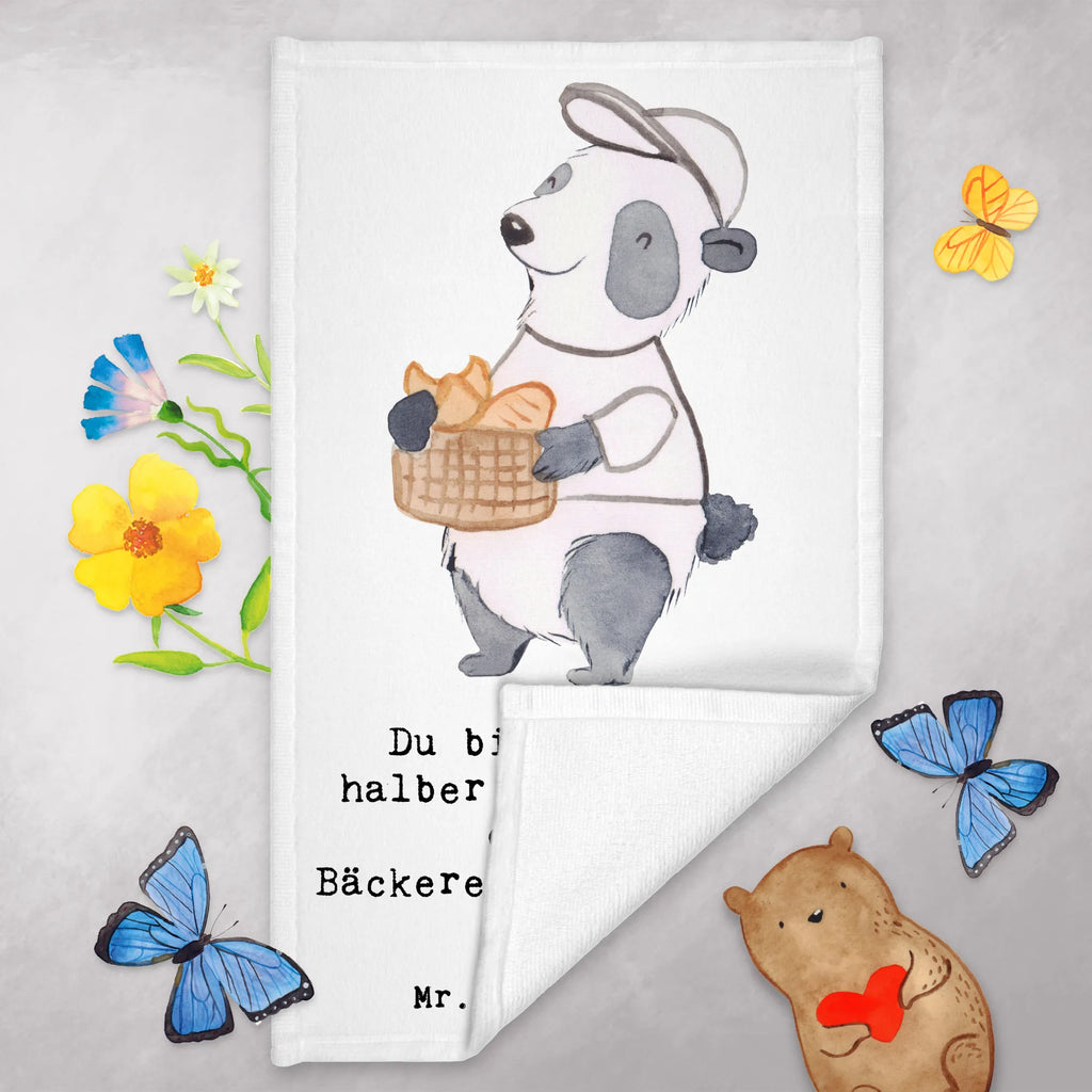 Ręcznik dla gości Sprzedawca w piekarni serce Zawód, Wykształcenie, Jubileusz, Pożegnanie, Emerytura, Kolega, Koleżanka, Prezent, Dawać, Pracownik, Współpracownik, Firma, Dziękuję, Dziękuję bardzo