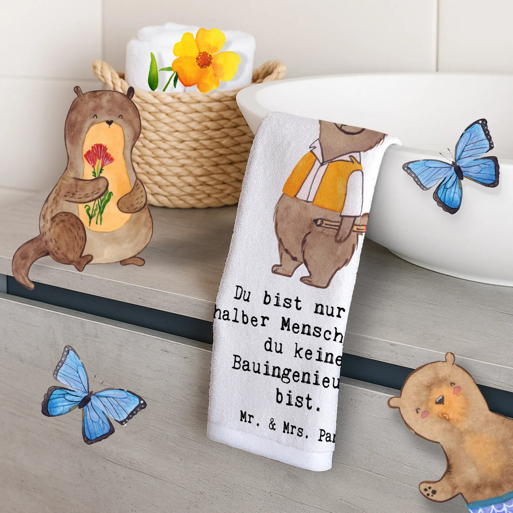 Guest towel Civil Engineer Heart Guest towel, hand towels, 50 x 30, towel, guest towels, gift, gift idea, best, farewell gift, passing exam, anniversary, retirement, promotion, job start, sayings, funny, profession