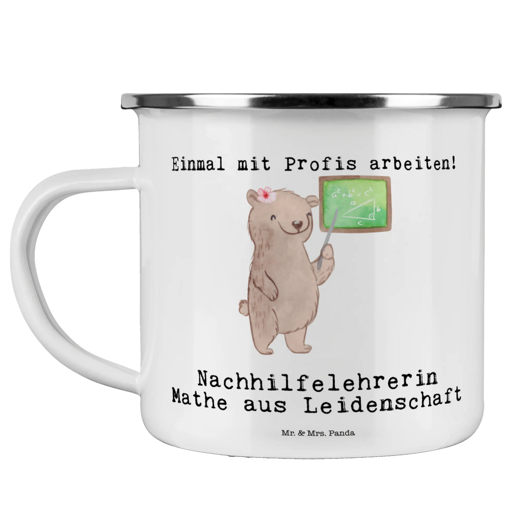 Kempingowy kubek emaliowany Korepetytorka matematyki pasja Zawód, Wykształcenie, Jubileusz, Pożegnanie, Emerytura, Kolega, Koleżanka, Prezent, Dawać, Pracownik, Współpracownik, Firma, Dziękuję, Dziękuję bardzo