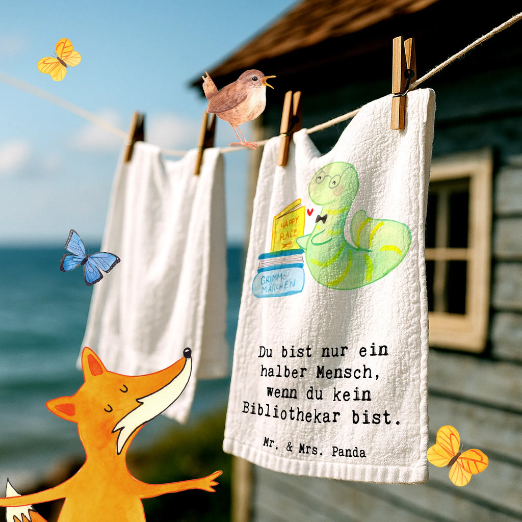 Guest towel librarian Heart Guest towel, 50 x 30, towel, guest towels, hand towels, gift, gift idea, best, farewell gift, passing exam, anniversary, retirement, promotion, job start, sayings, funny, profession