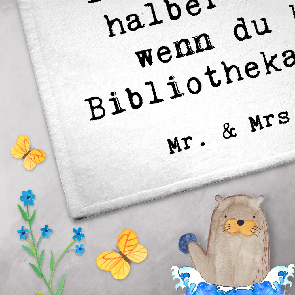 Guest towel librarian Heart Guest towel, 50 x 30, towel, guest towels, hand towels, gift, gift idea, best, farewell gift, passing exam, anniversary, retirement, promotion, job start, sayings, funny, profession