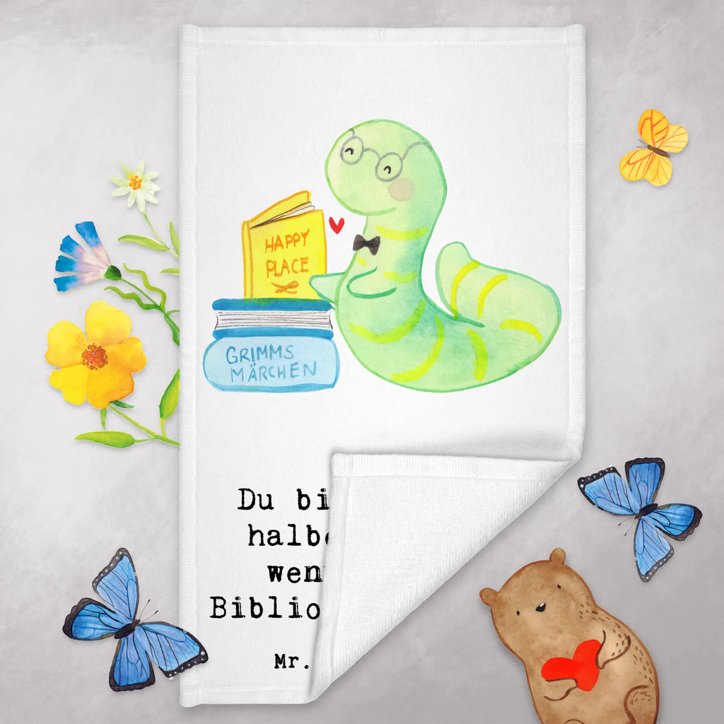 Guest towel librarian Heart Guest towel, 50 x 30, towel, guest towels, hand towels, gift, gift idea, best, farewell gift, passing exam, anniversary, retirement, promotion, job start, sayings, funny, profession