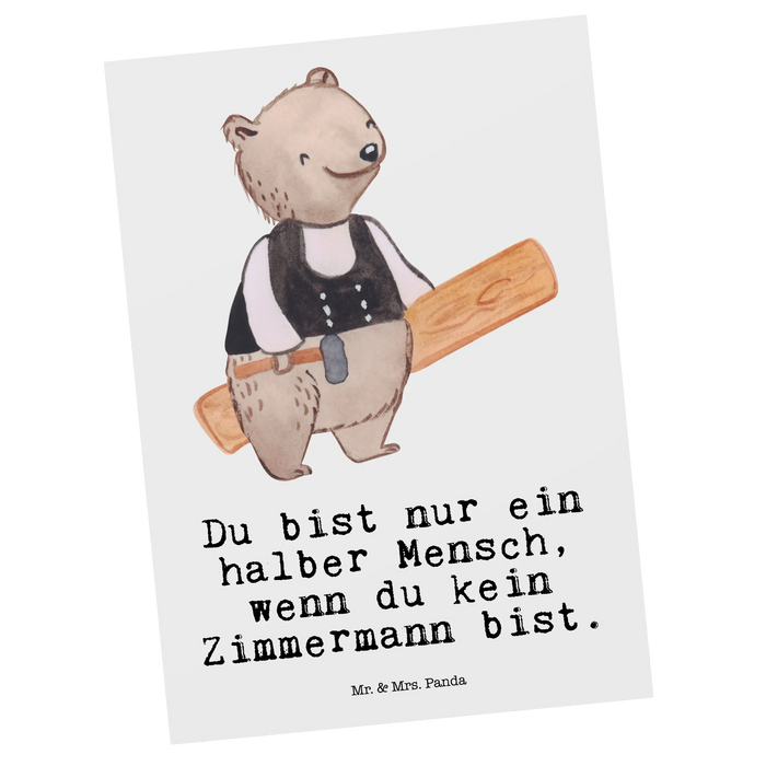Postkarte Zimmermann Herz