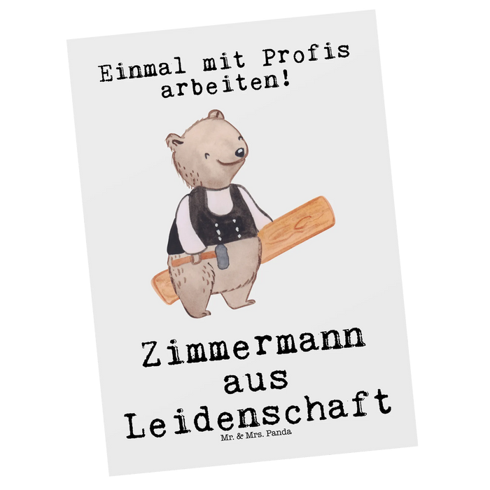 Postkarte Zimmermann Leidenschaft