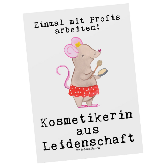 Postkarte Kosmetikerin Leidenschaft