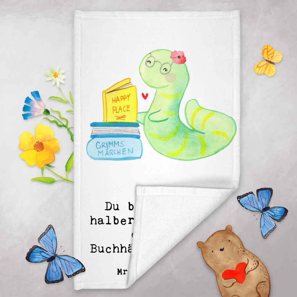 Guest towel Bookseller heart Guest towel, guest towels, hand towels, towel, 50 x 30, gift, gift idea, best, farewell gift, passing exam, anniversary, retirement, promotion, job start, sayings, funny, profession