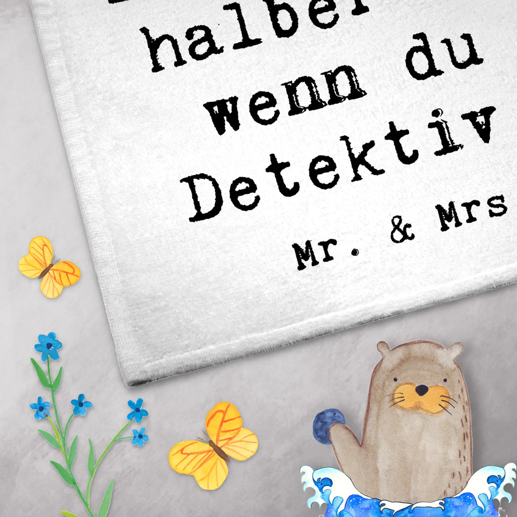 Guest towel Detective heart hand towels, guest towels, towel, Guest towel, 50 x 30, gift, gift idea, best, farewell gift, passing exam, anniversary, retirement, promotion, job start, sayings, funny, profession