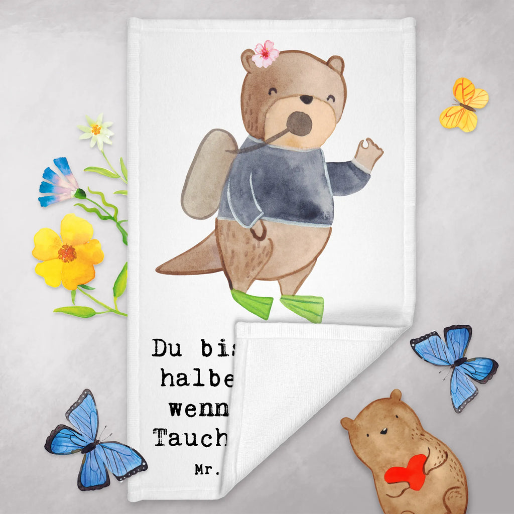 Guest towel Diver Heart guest towels, hand towels, towel, Guest towel, 50 x 30, gift, gift idea, best, farewell gift, passing exam, anniversary, retirement, promotion, job start, sayings, funny, profession