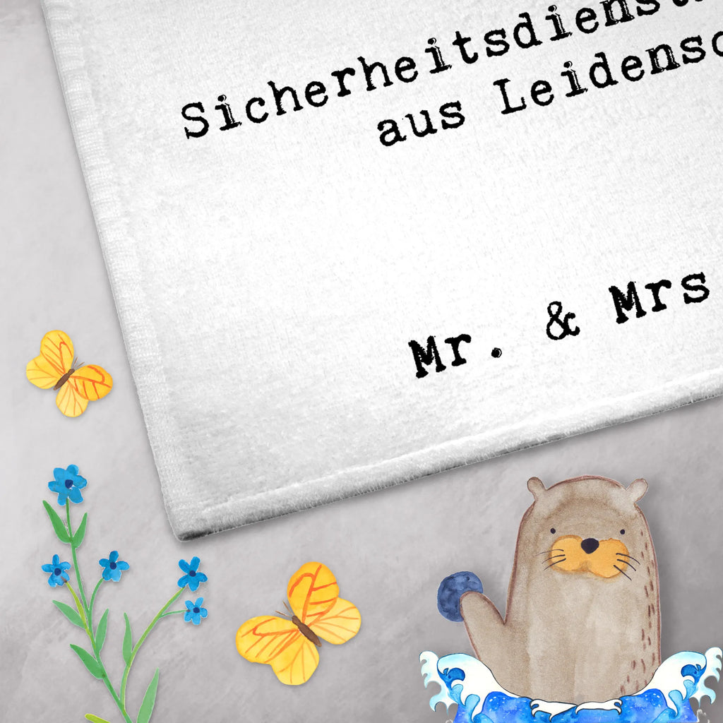 Ręcznik dla gości pracownik ochrony pasja Zawód, Wykształcenie, Jubileusz, Pożegnanie, Emerytura, Kolega, Koleżanka, Prezent, Dawać, Pracownik, Współpracownik, Firma, Dziękuję, Dziękuję bardzo