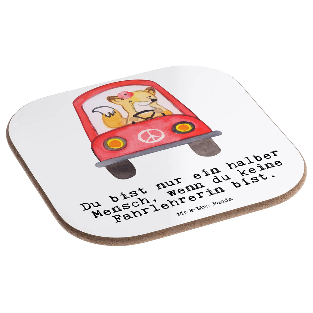 Square coaster female driving instructor Heart gift, breakfast, Coasters, glass coasters, party, presents, gifts, gift idea, best, farewell gift, passing exam, anniversary, retirement, promotion, job start, sayings, funny, profession