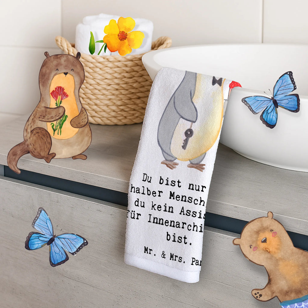 Ręcznik dla gości Asystent do architektury wnętrz serce Zawód, Wykształcenie, Jubileusz, Pożegnanie, Emerytura, Kolega, Koleżanka, Prezent, Dawać, Pracownik, Współpracownik, Firma, Dziękuję, Dziękuję bardzo