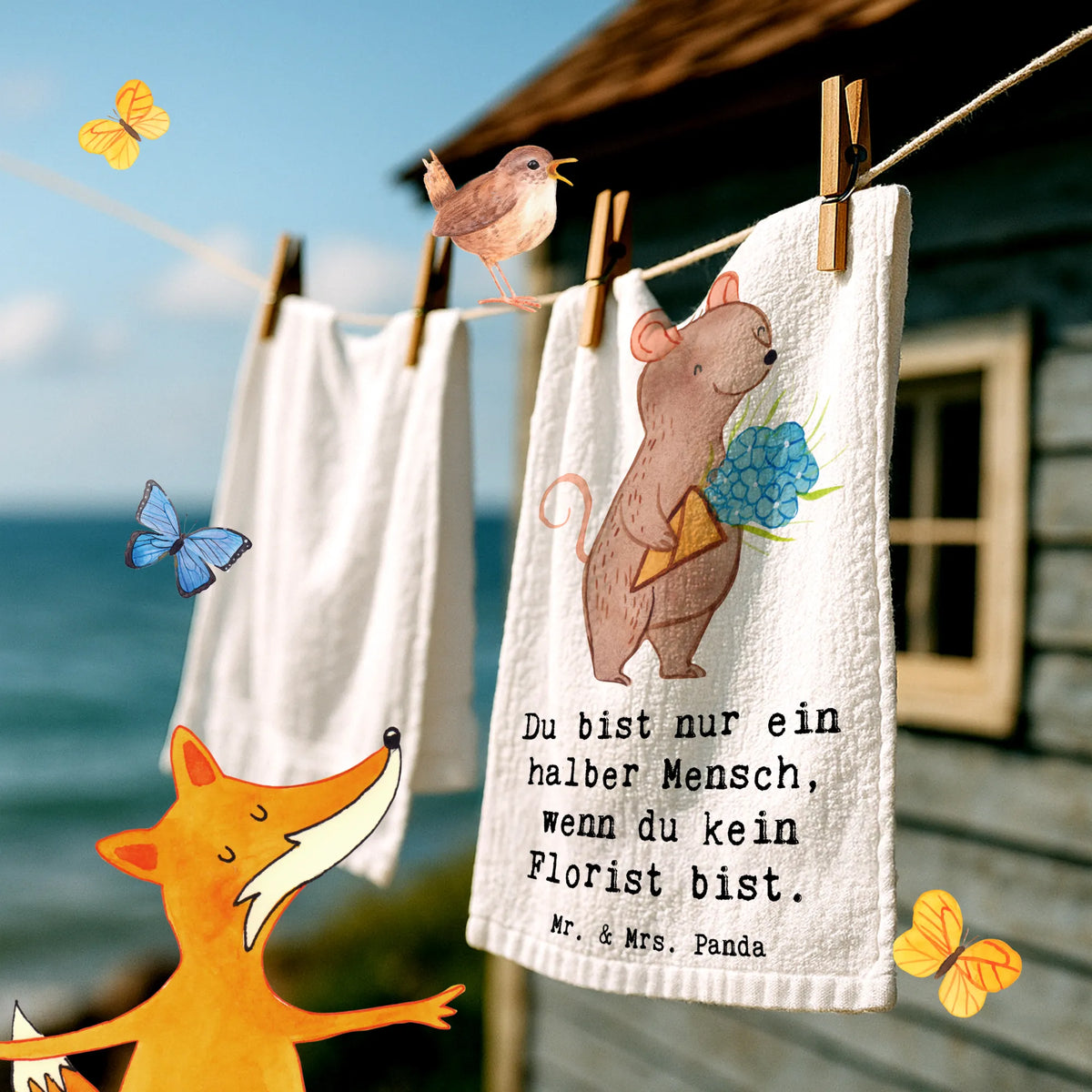 Ręcznik dla gości Florysta serce Prezent, Dziękuję, Zawód, Wykształcenie, Jubileusz, Pożegnanie, Emerytura, Kolega, Koleżanka, Dawać, Pracownik, Współpracownik, Dziękuję bardzo