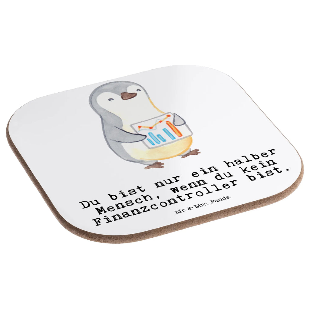 Square coaster Financial Controller Heart gifts, party, glass coasters, presents, breakfast, Coasters, gift, gift idea, best, farewell gift, passing exam, anniversary, retirement, promotion, job start, sayings, funny, profession