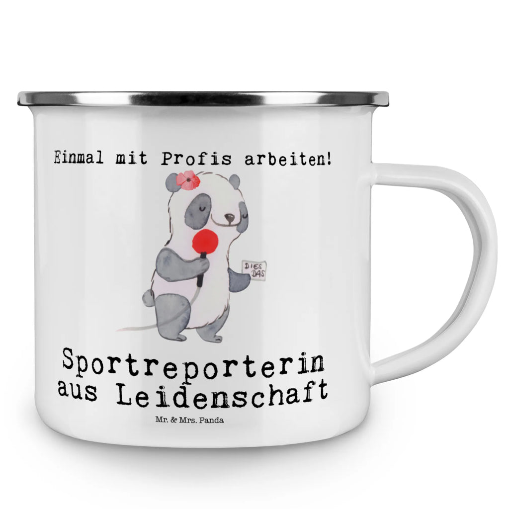 Camping Emaille Tasse Sportreporterin aus Leidenschaft becher emaille, Emaille Becher, Teebecher, metallbecher, Kaffeetasse, wanderbecher, Campingtasse, Kaffeebecher, Tasse Emaille, Teetasse, wandertasse, Becher, Emaille Tasse, Trinkbecher, Metalltasse, reisetasse, blechbecher, Campingbecher, Emailletasse, Tasse, Reisebecher, emaillebecher, Blechtasse, Pott, Geschenk, Schenken, Jubiläum, Danke, Dankeschön, Beruf, Ausbildung, Abschied, Rente, Kollege, Kollegin, Arbeitskollege, Mitarbeiter, Firma