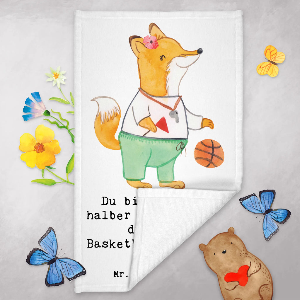 Guest towel Basketball coach heart 50 x 30, hand towels, towel, guest towels, Guest towel, gift, gift idea, best, farewell gift, passing exam, anniversary, retirement, promotion, job start, sayings, funny, profession