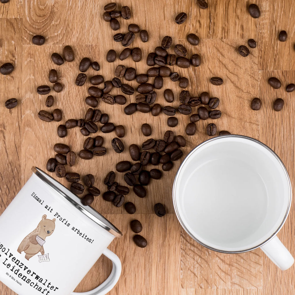 Enamel camping mug Insolvency Administrator Passion lightweight camping mug, camper mug, metal camping mug, outdoor cup, stainless steel drinking cup, enamel mug, tin coffee cup, bushcraft mug, steel mug for camping, hiking mug, camp coffee mug, backpacking mug, travel mug, enamel drinking mug, metal cup, camping mug, enamel camping cup, camping metal cup, campfire mug, adventure mug, gift, gift idea, best, farewell gift, passing exam, anniversary, retirement, promotion, job start, sayings, funny, profession