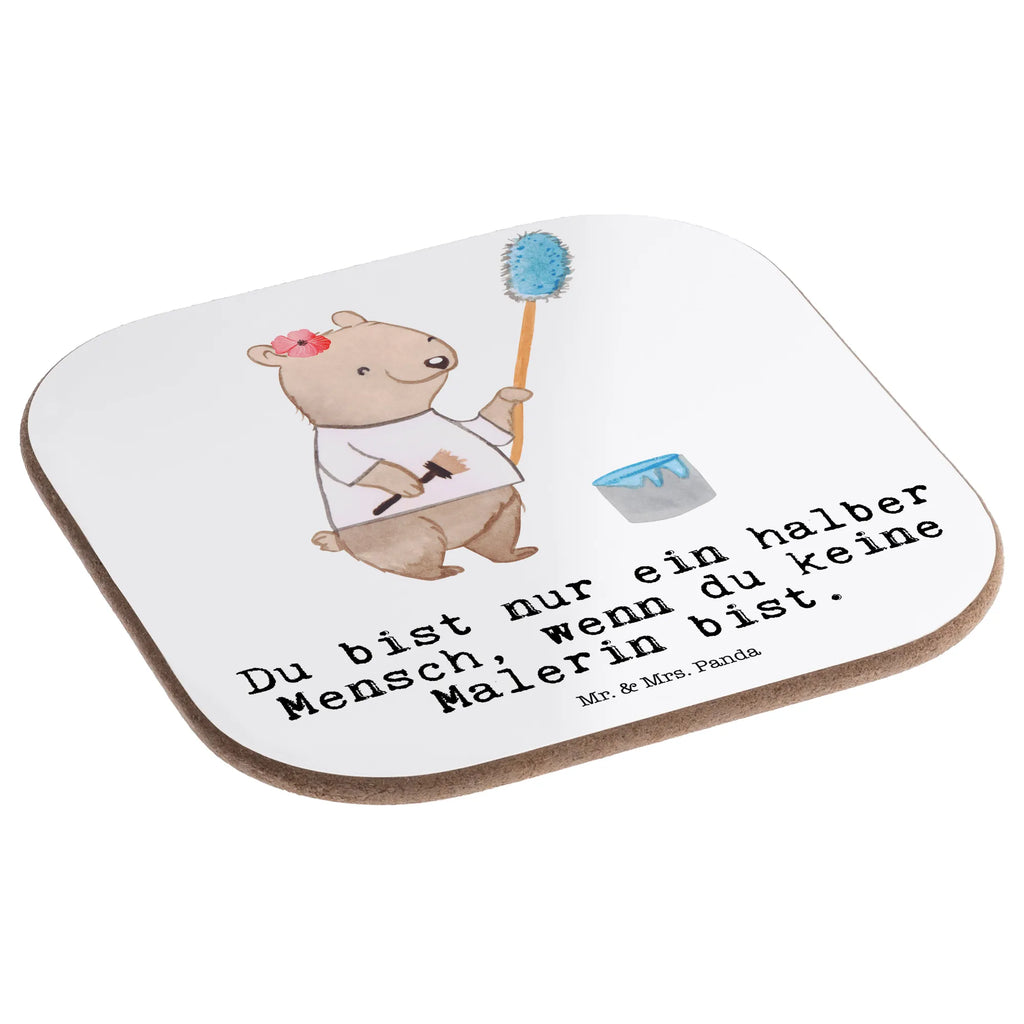 Square coaster female painter heart Coasters, gift, glass coasters, presents, party, gifts, breakfast, gift idea, best, farewell gift, passing exam, anniversary, retirement, promotion, job start, sayings, funny, profession