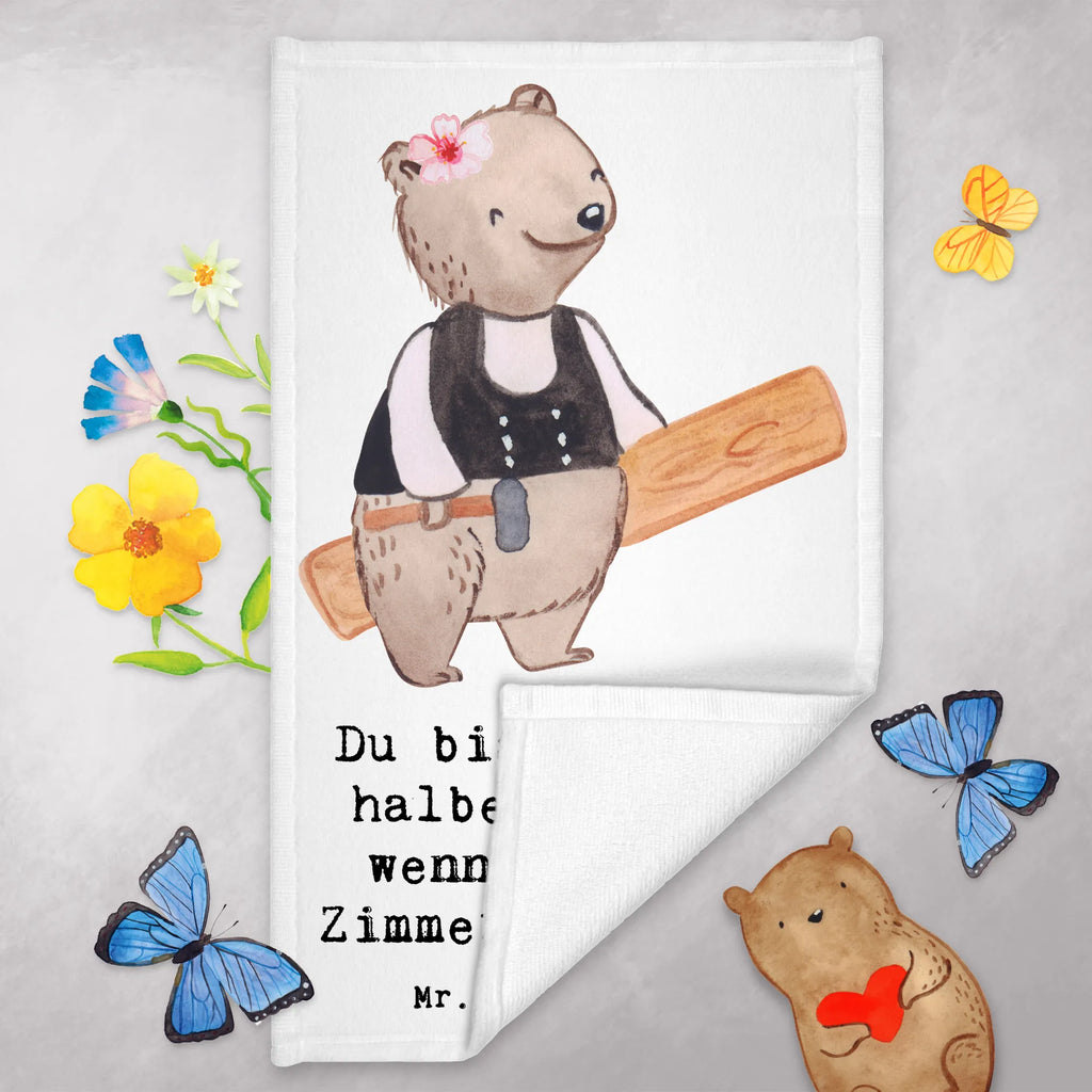 Guest towel Carpenter (female) heart hand towels, guest towels, Guest towel, towel, 50 x 30, gift, gift idea, best, farewell gift, passing exam, anniversary, retirement, promotion, job start, sayings, funny, profession