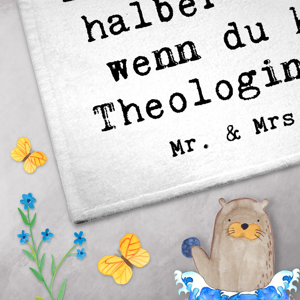 Guest towel Theologian heart 50 x 30, hand towels, Guest towel, towel, guest towels, gift, gift idea, best, farewell gift, passing exam, anniversary, retirement, promotion, job start, sayings, funny, profession