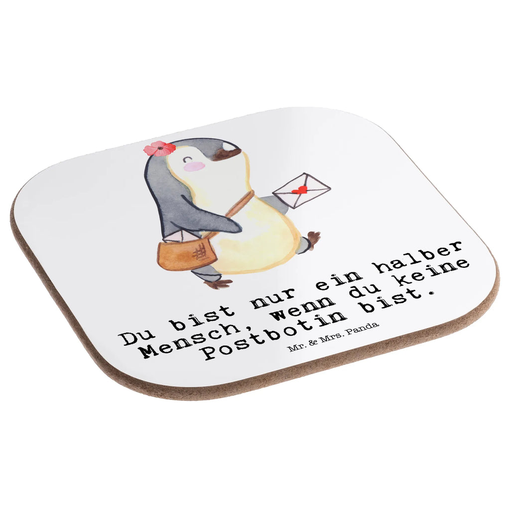 Square coaster mailwoman heart gift, presents, Coasters, gifts, glass coasters, breakfast, party, gift idea, best, farewell gift, passing exam, anniversary, retirement, promotion, job start, sayings, funny, profession