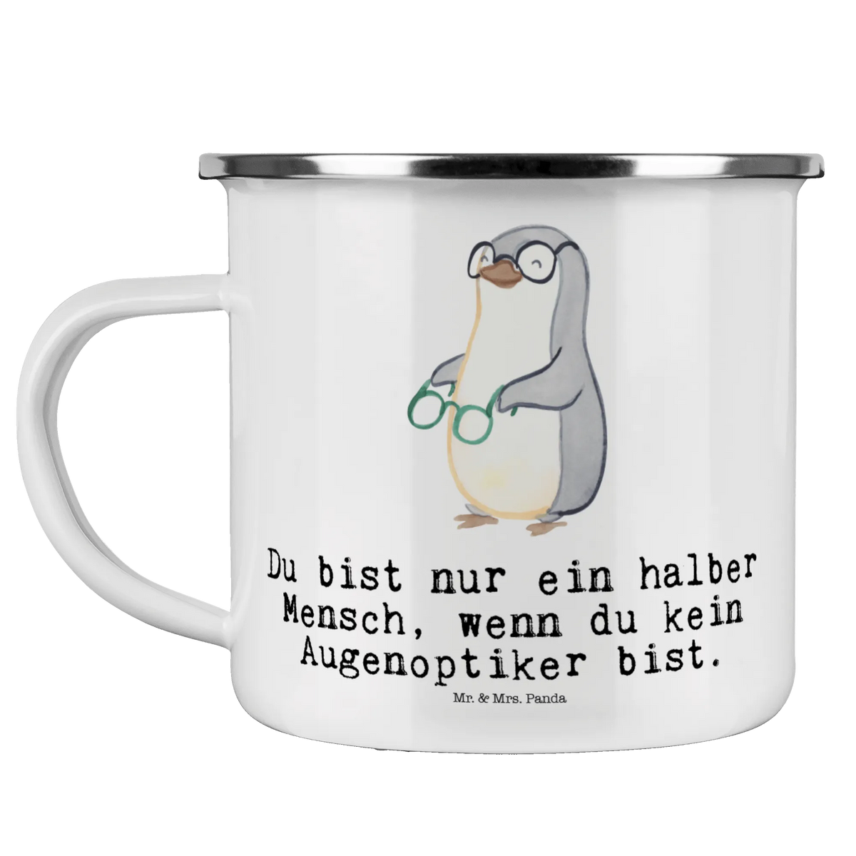 Camping Emaille Tasse Augenoptiker Herz Outdoor Tasse, Reisebecher, Motivtasse, Kaffeepott, Tasse Emaille, Emaille Becher, reisetasse, Haferl, Pott, emaillebecher, Campingbecher, Blechtasse, Teetasse, Campingtasse, wanderbecher, becher emaille, Outdoor Becher, Emailletasse, wandertasse, metallbecher, outdoortasse, blechbecher, Emaille Tasse, Teebecher, Geschenk, Schenken, Jubiläum, Danke, Dankeschön, Beruf, Ausbildung, Abschied, Rente, Kollege, Kollegin, Arbeitskollege, Mitarbeiter, Firma, Brillenverkäufer, Augenoptiker, Optiker, Optometrist, Augenarzt, Eröffnung, Brillengeschäft