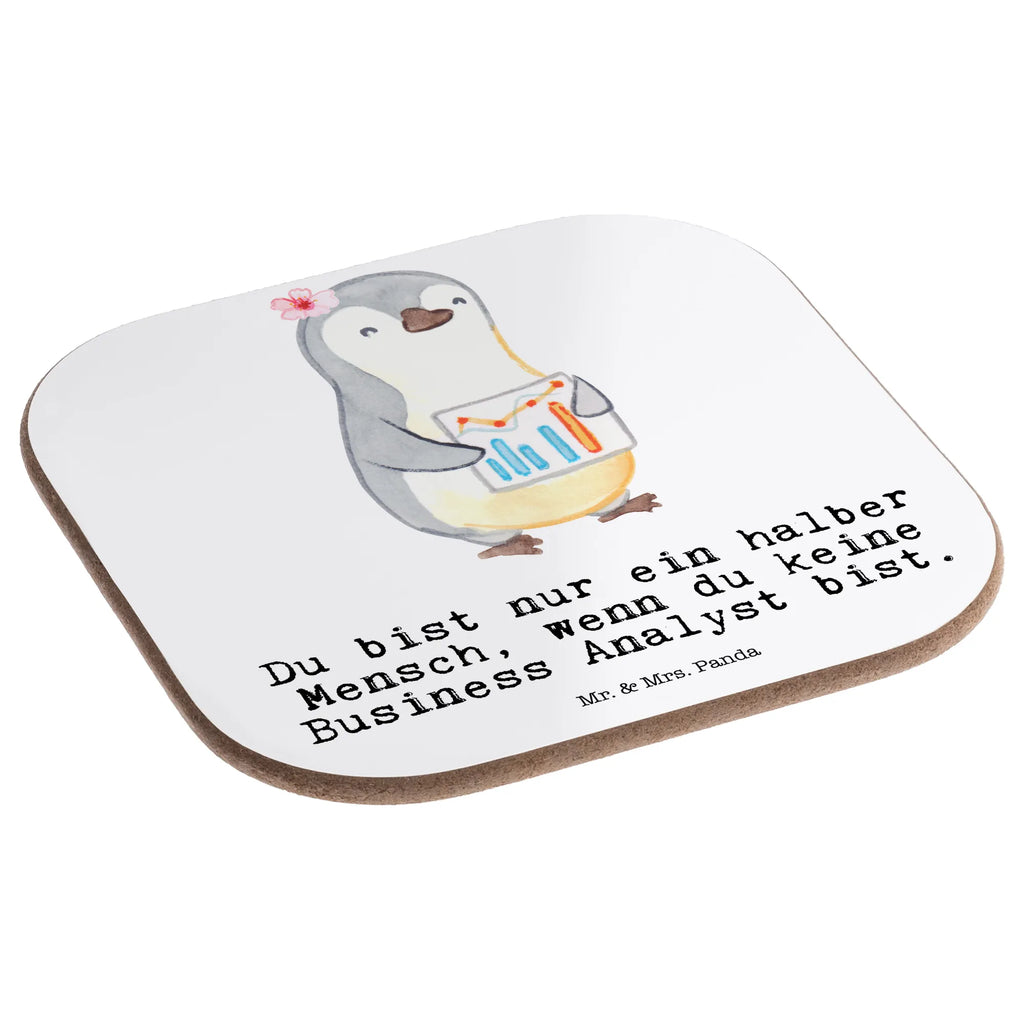 Square coaster Business Analyst heart gift, party, breakfast, gifts, presents, Coasters, glass coasters, gift idea, best, farewell gift, passing exam, anniversary, retirement, promotion, job start, sayings, funny, profession